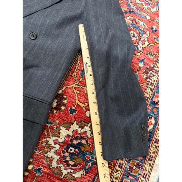 Cerruti 1881 Cashmere Wool Double Breasted Blazer 46 IT Pinstripe Italy - Picture 9 of 9